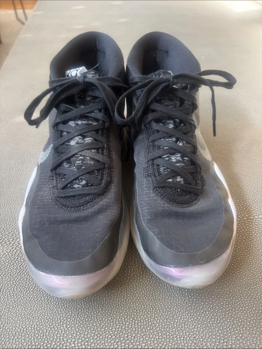 Nike KD Black and White High-Top Athletic Basketball Shoes